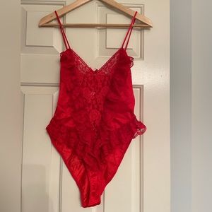 Vintage 60s/70s Alana Gale Red Lace Teddy